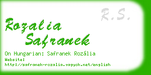 rozalia safranek business card